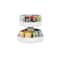 Mind Reader White 2-Tier Lazy Susan Granola Bar and Snack Organizer